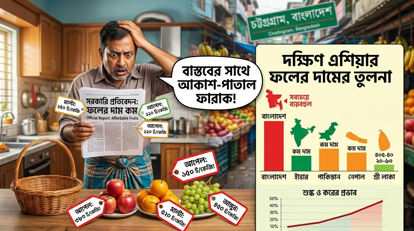 ফলের দামের সরকারি অসত্য তথ্যে চোখ কপালে, দক্ষিণ এশিয়ায় সবচেয়ে ব্যয়বহুল বাংলাদেশ!